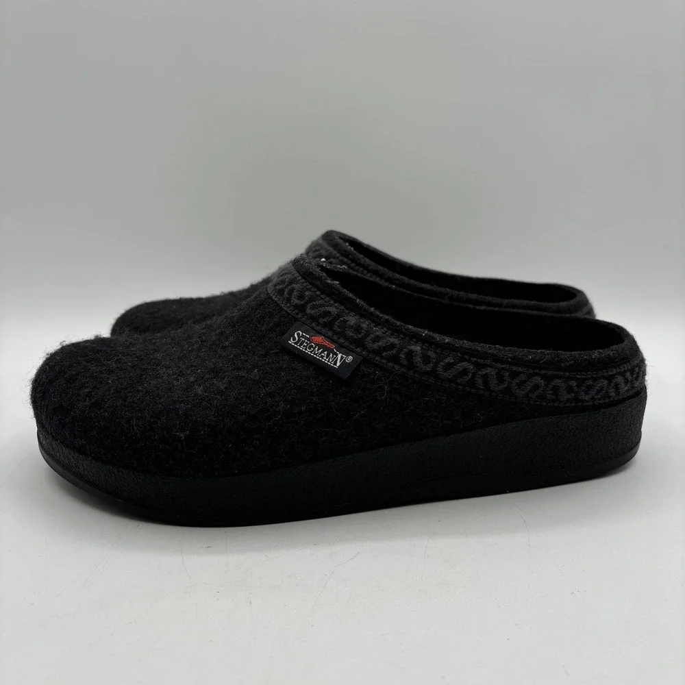 Stegmann Wool Clogs Men's 8.5‎ Slip On Shoes Slippers Germany Poly Sole